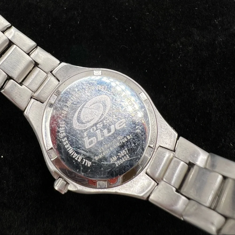Fossil Blue Series Stainless Steel Watch Blue Dial Needs Battery